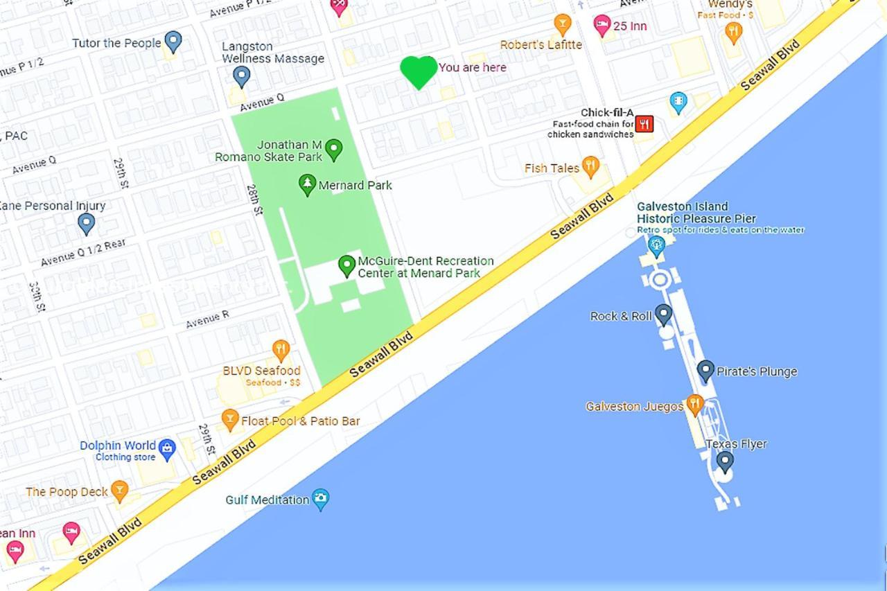 Casaazul-2605A-Couples Retreat By Beach & Pleasure Pier 1 Block Away- 2Bed 2Bath- 7 Minutes To Cruise Terminal Galveston Exterior photo